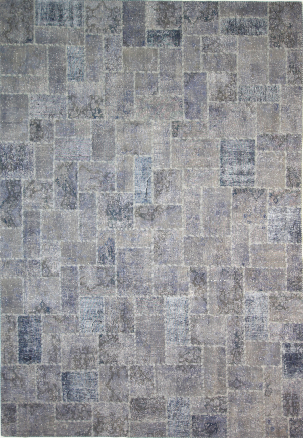 Patchwork Rug Gray 365 x 254 cm