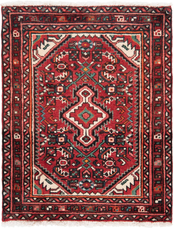 Hamedan Persian Rug Red 93 x 73 cm