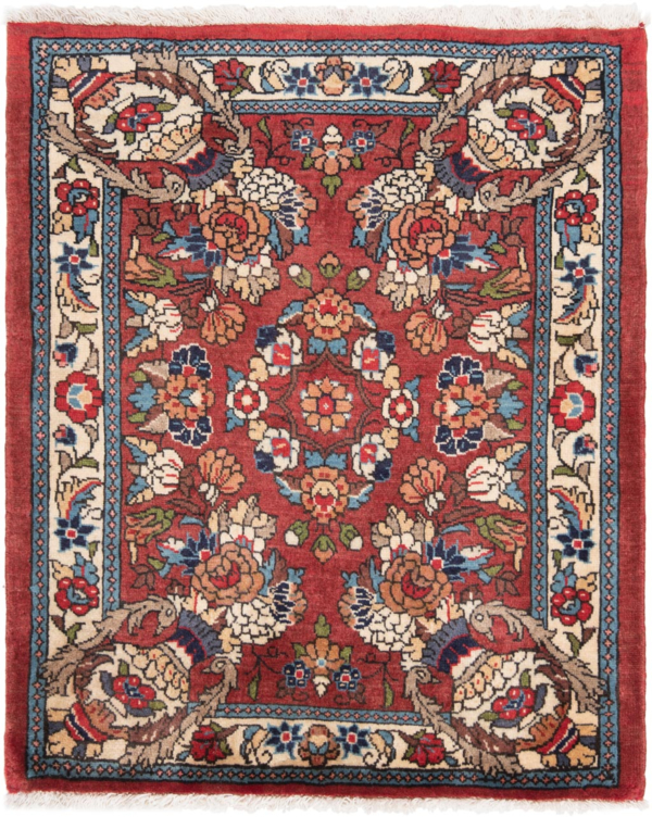 Hamedan Persian Rug Red 90 x 72 cm