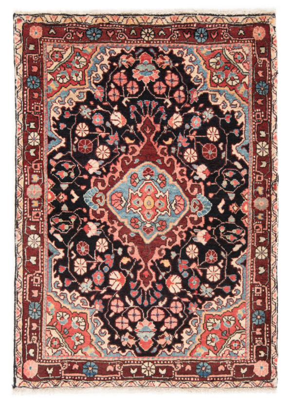 Hamedan shahrbaft Persian Rug Black 90 x 63 cm
