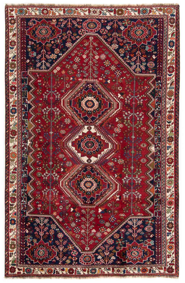 Shiraz Persian Rug Red 273 x 176 cm
