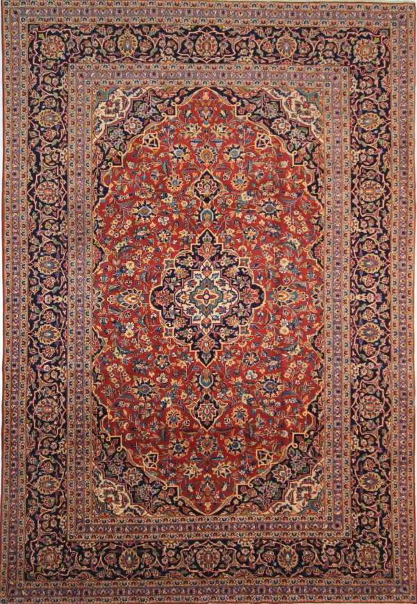 Kashan Persian Rug Red 353 x 240 cm