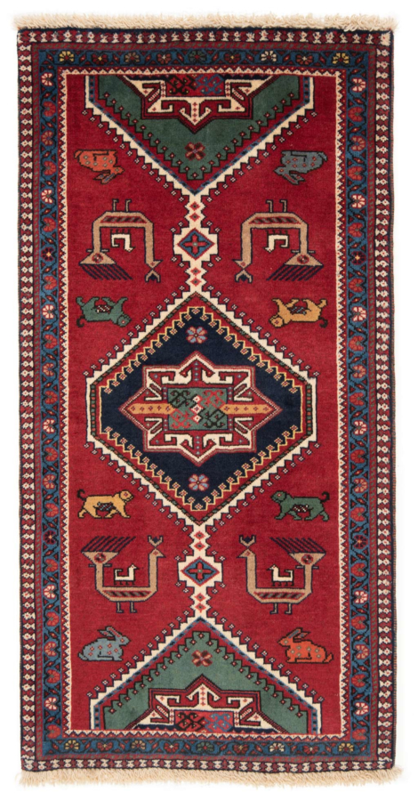 Yalameh Persian Rug Red 123 x 62 cm