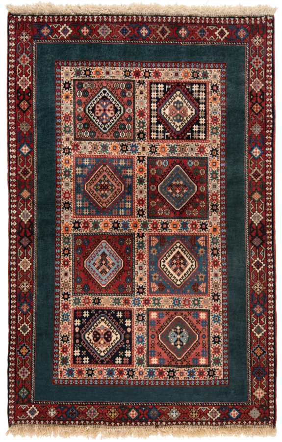 Yalameh Persian Rug Green 152 x 102 cm