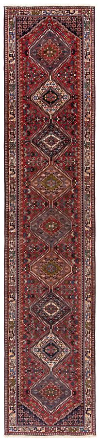 Yalameh Persian Rug Red 400 x 89 cm