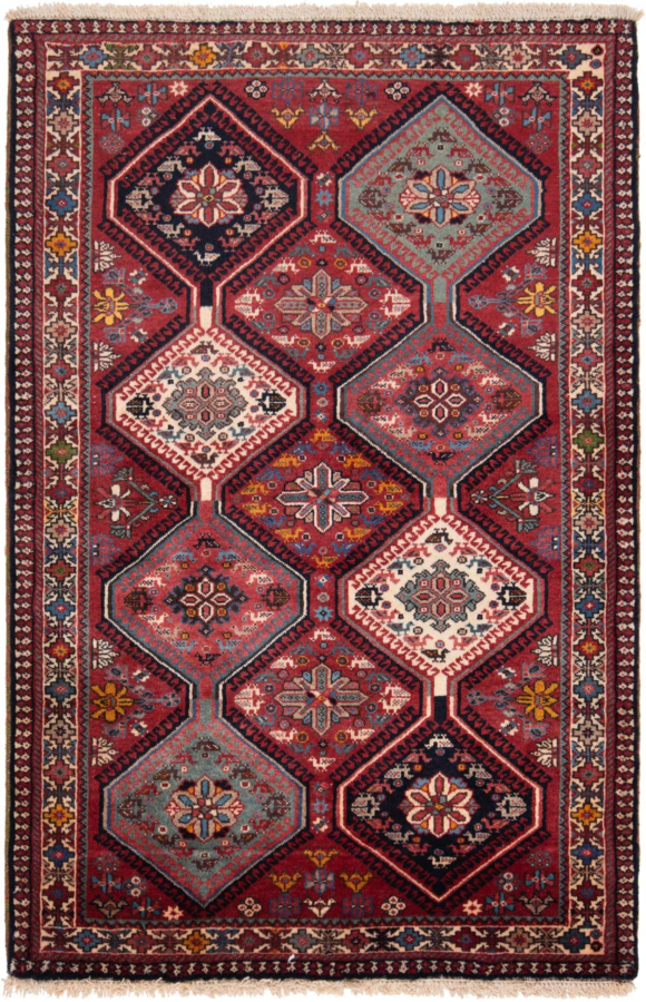 Yalameh Persian Rug Red 133 x 87 cm