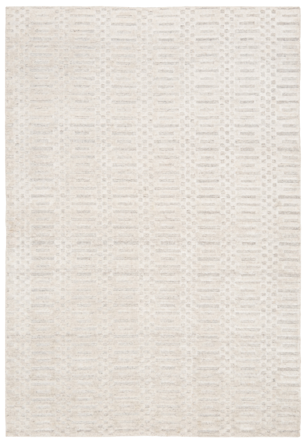 Handloom Rug White 179 x 122 cm