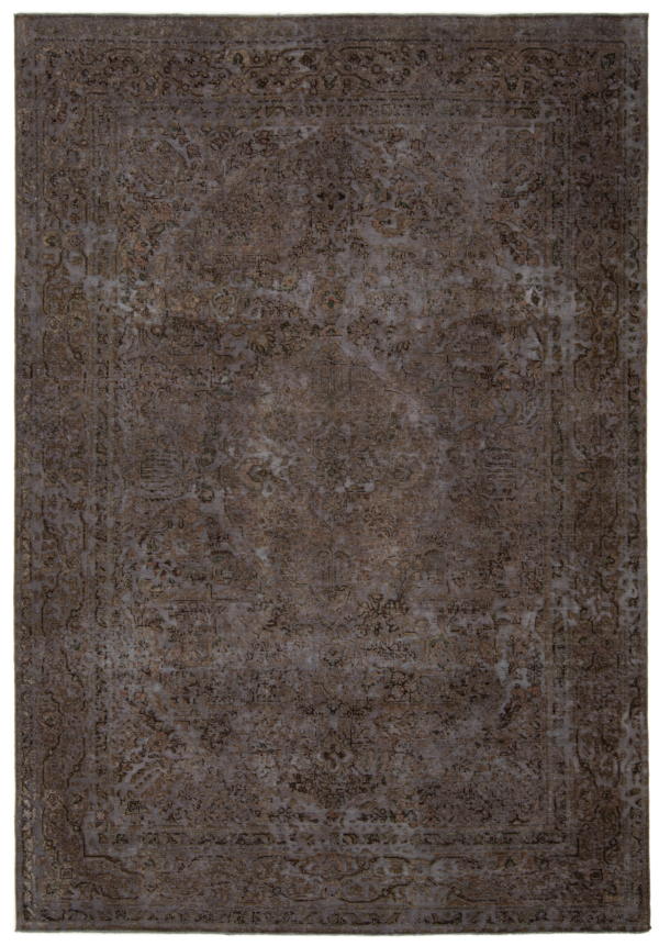 Vintage Relief Rug Brown 298 x 205 cm