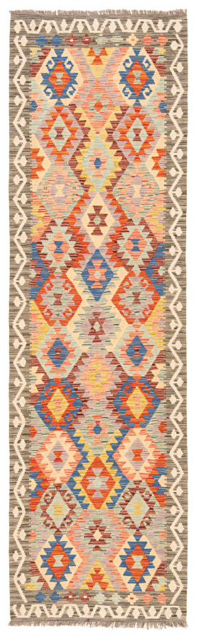 Kilim Afghan Multicolor 296 x 85 cm