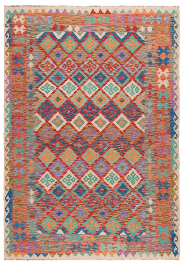 Kilim Afghan Multicolor 296 x 210 cm