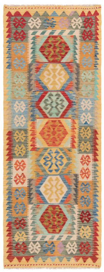 Kilim Afghan Multicolor 206 x 78 cm