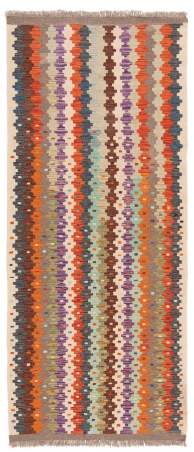 Kilim Afghan Multicolor 206 x 87 cm