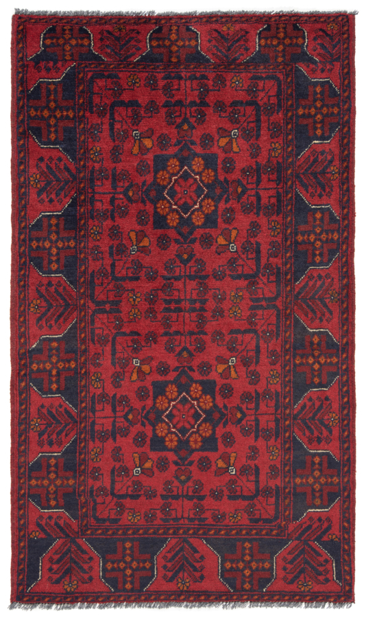 Khal Mohammadi Afghan Rug Red 134 x 77 cm