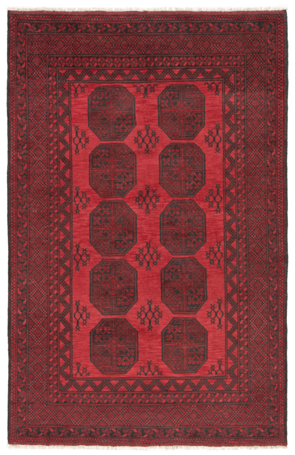 Akhche Afghan Rug Red 247 x 162 cm