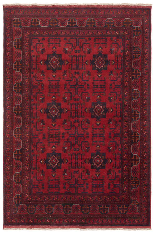 Khal Mohammadi Afghan Rug Red 195 x 132 cm