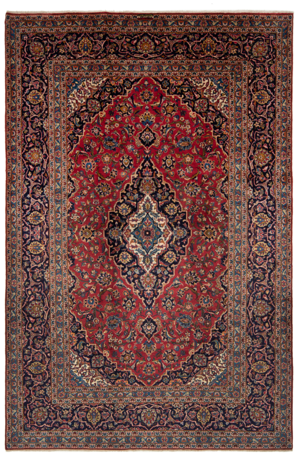 Kashan Persian Rug Red 308 x 203 cm