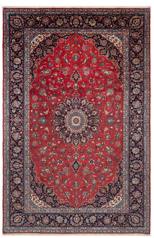 Kashan Persian Rug Red 297 x 194 cm