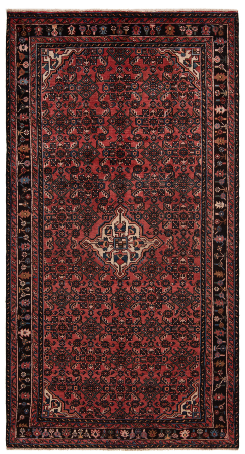 Hamedan Persian Rug Red 305 x 165 cm