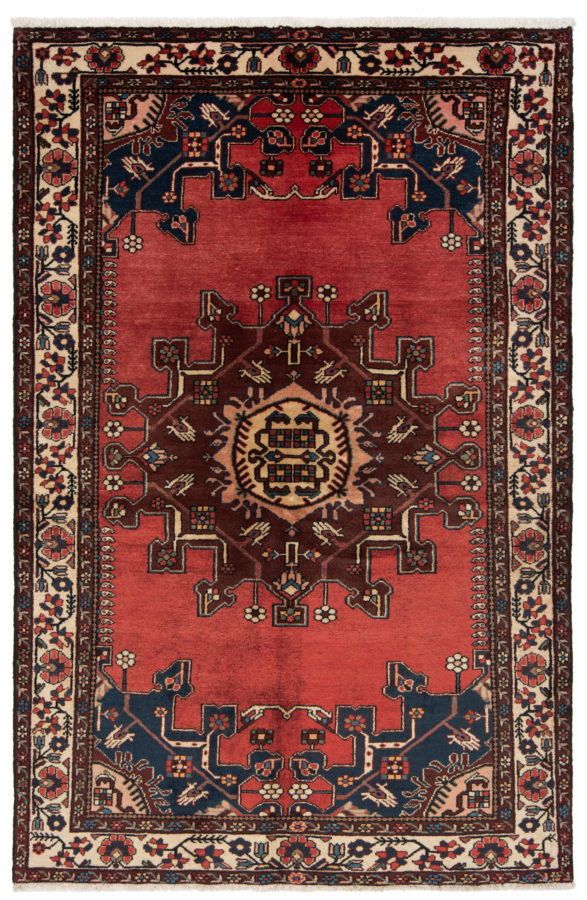 Hamedan Persian Rug Red 200 x 130 cm