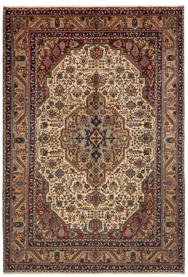 Tabriz Persian Rug Beige-Cream 297 x 203 cm