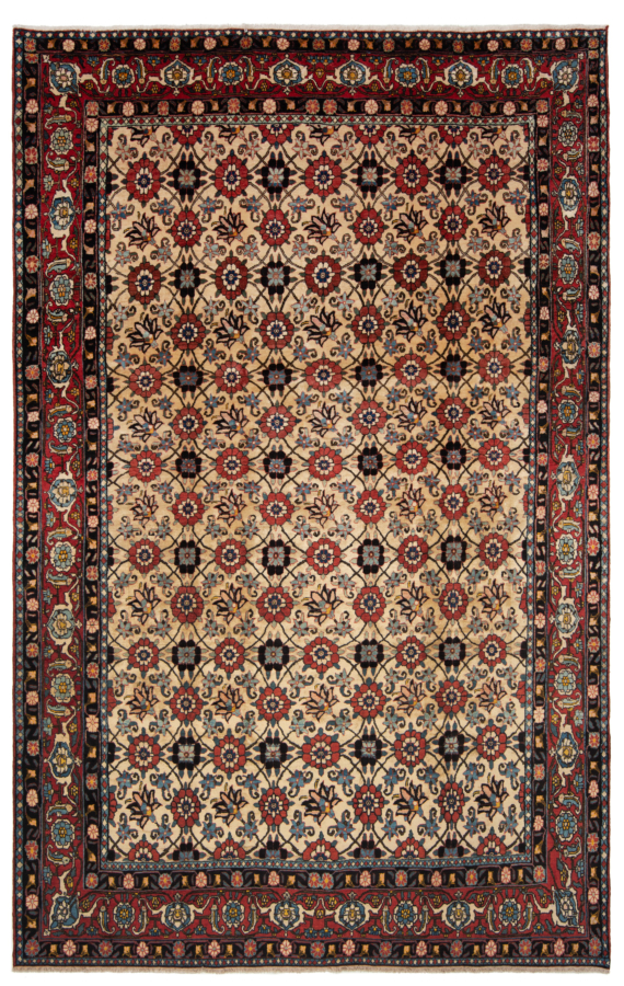 Varamin Persian Rug Beige-Cream 320 x 206 cm