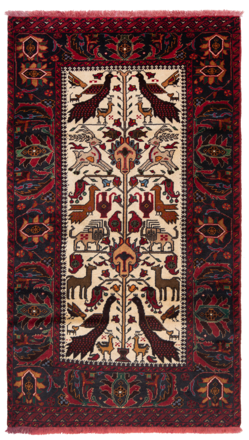 Balouch Persian Rug Beige-Cream 158 x 90 cm