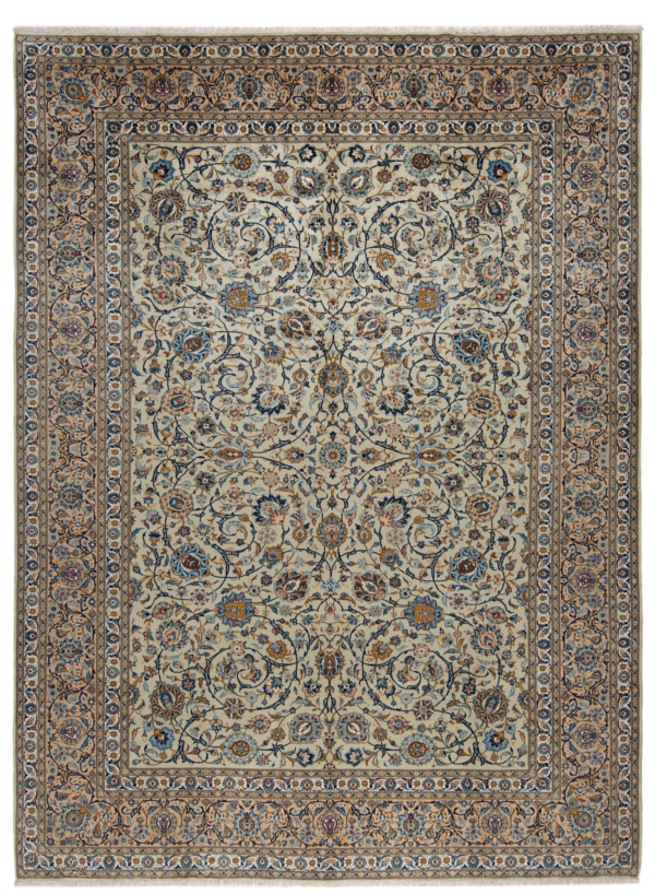 Kashan Persian Rug Gray 402 x 300 cm