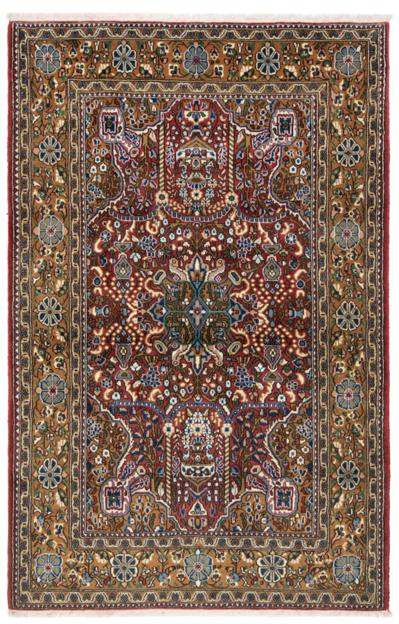 Qom Persian Rug Red 170 x 110 cm