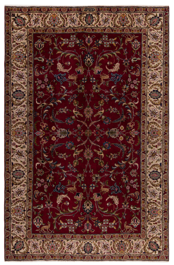 Tabriz Patina Persian Rug Red 294 x 193 cm