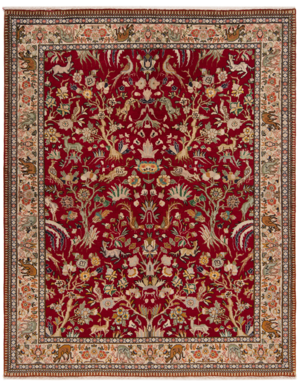 Tabriz Persian Rug Red 190 x 154 cm