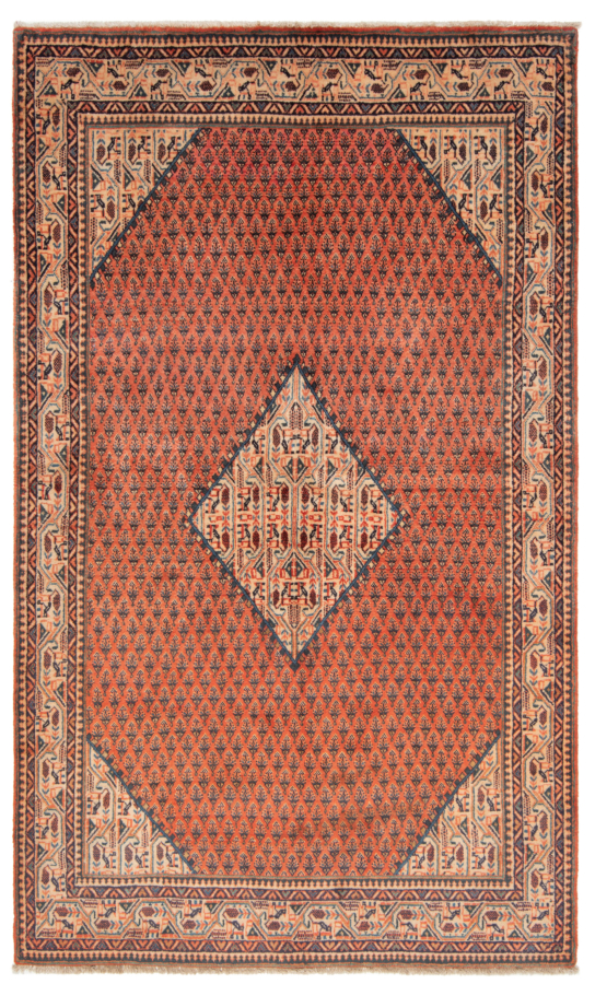 Sarough mir Persian Rug Orange 208 x 128 cm