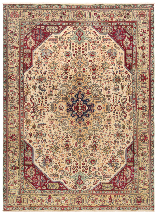 Tabriz Persian Rug Beige-Cream 340 x 253 cm