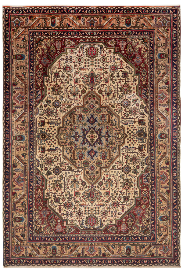 Tabriz Persian Rug Beige-Cream 295 x 205 cm