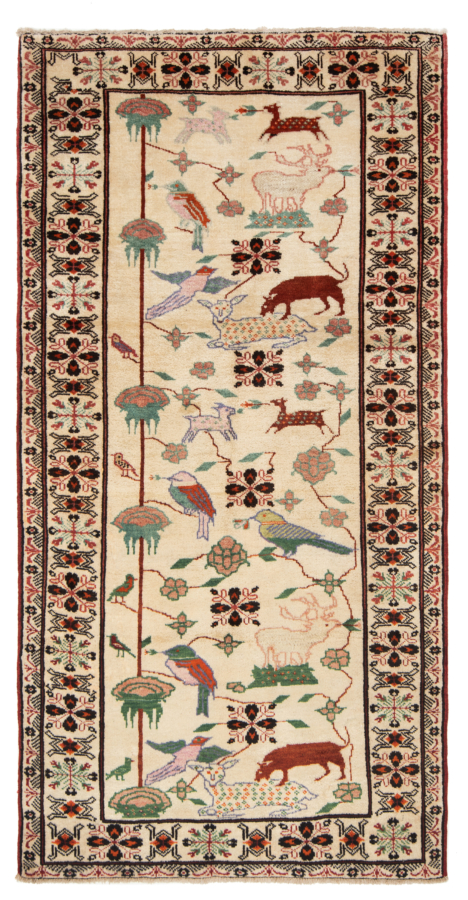 Balouch Persian Rug Beige-Cream 183 x 95 cm