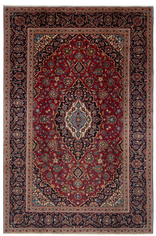 Kashan Persian Rug Red 293 x 195 cm