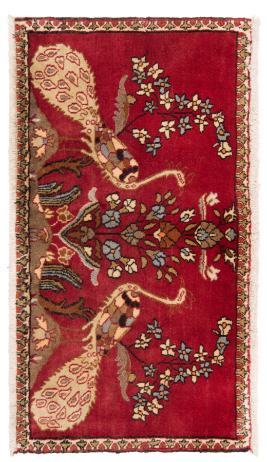 Kashan Persian Rug Red 66 x 52 cm