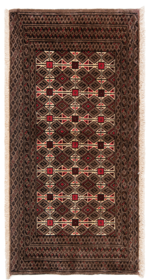 Balouch Persian Rug Brown 102 x 50 cm