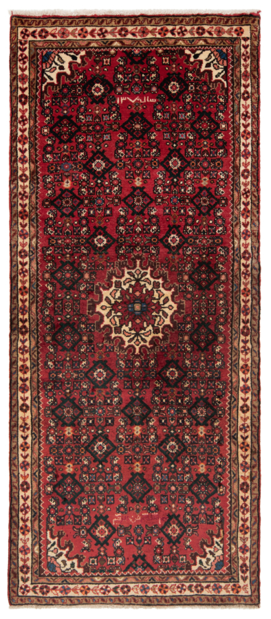 Hamedan Persian Rug Red 210 x 90 cm