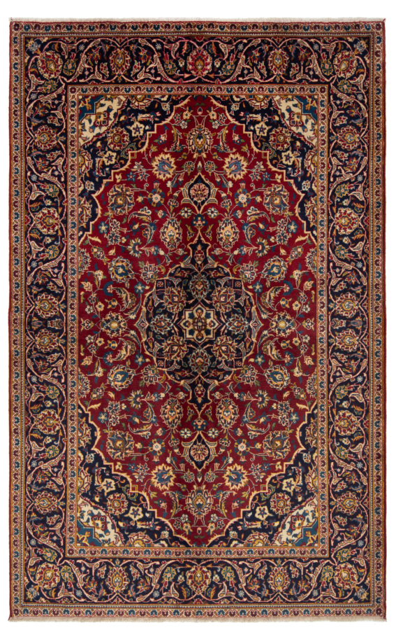 Kashan Persian Rug Red 217 x 140 cm