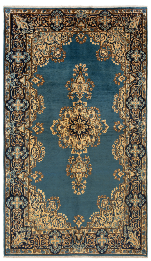 Kerman Persian Rug Blue 243 x 140 cm