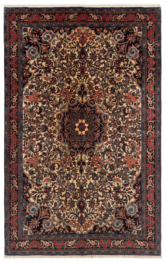 Bidjar Persian Rug Beige-Cream 220 x 142 cm