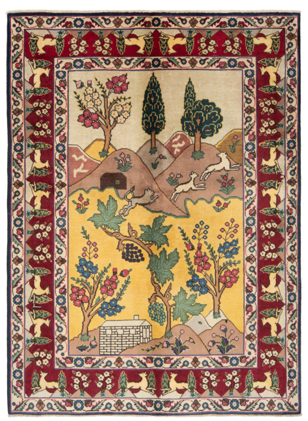 Tabriz Persian Rug Yellow 195 x 142 cm