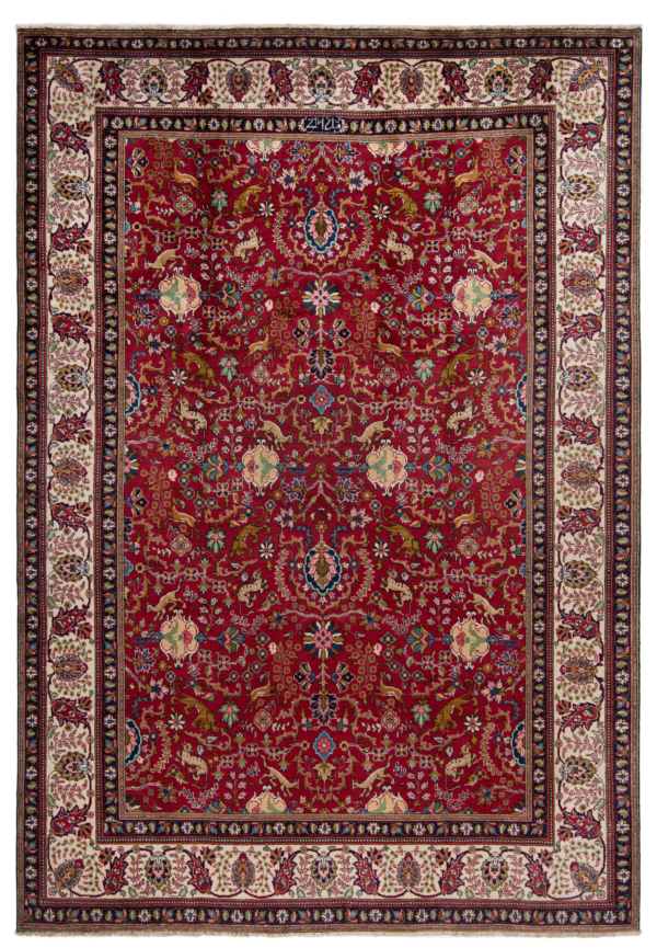 Tabriz Aslani Persian Rug Red 350 x 245 cm