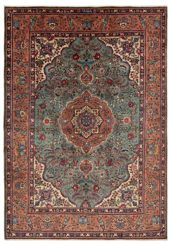 Tabriz Persian Rug Turquoise 273 x 200 cm
