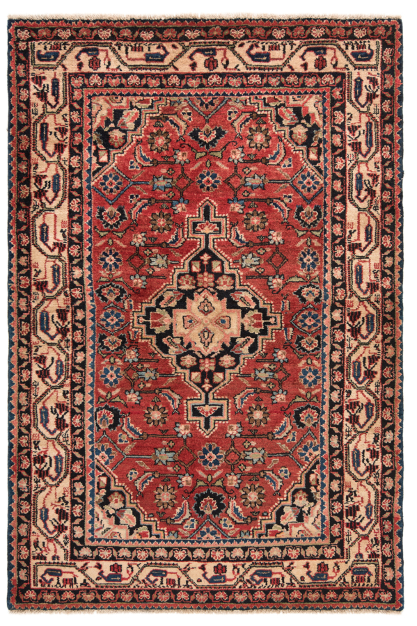 Hamedan Persian Rug Orange 158 x 104 cm