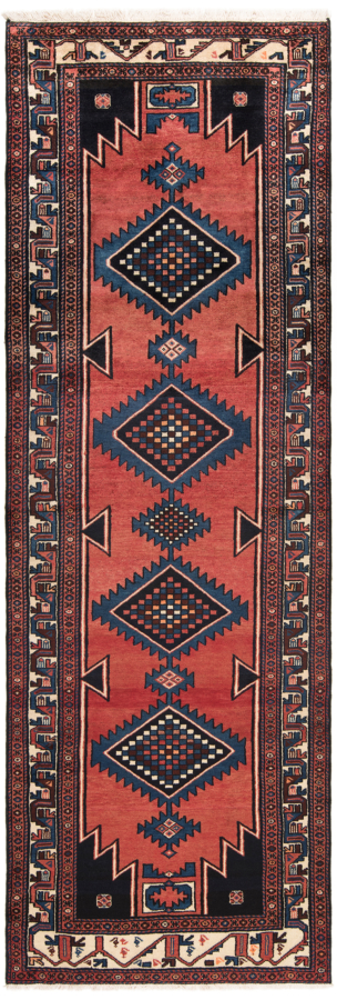 Hamedan Persian Rug Orange 307 x 102 cm
