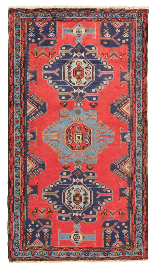 Hamedan Persian Rug Red 193 x 107 cm