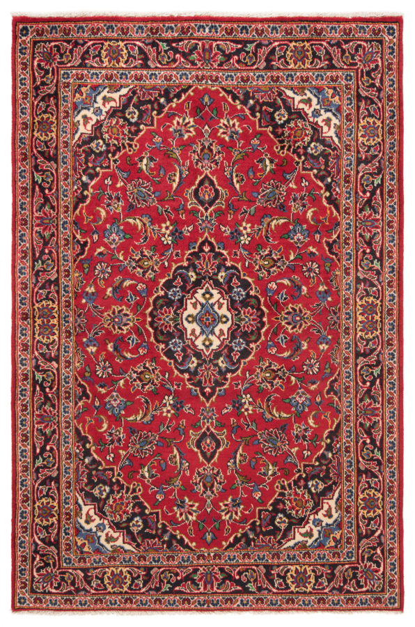 Kashan Persian Rug Red 148 x 98 cm