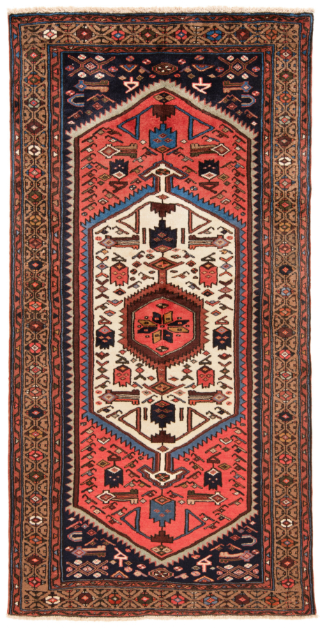 Hamedan kamseh Persian Rug Orange 206 x 104 cm