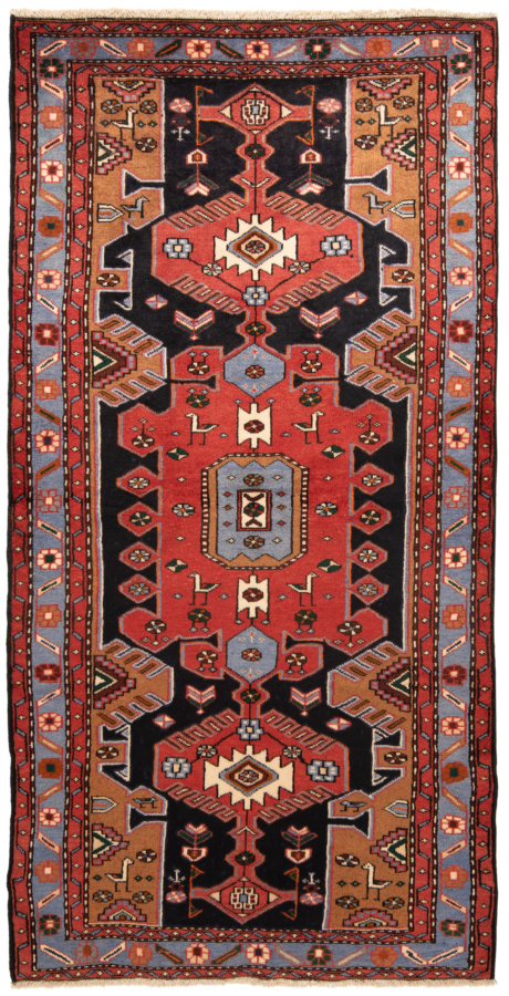 Zanjan Persian Rug Black 205 x 106 cm